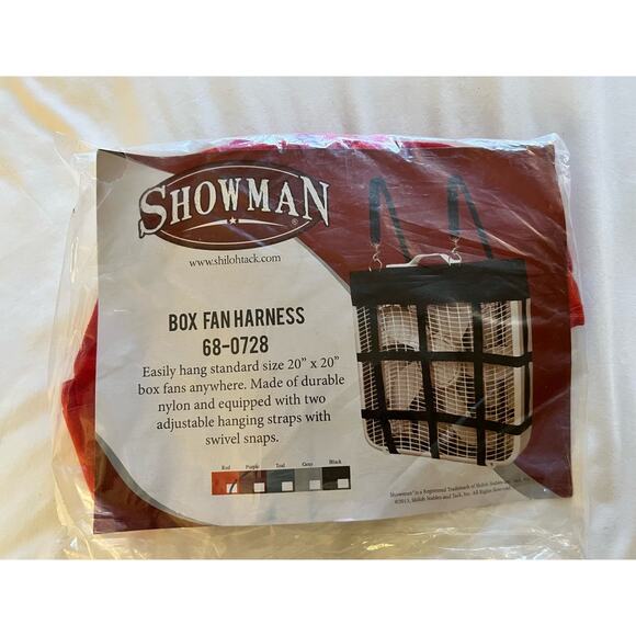 Showman RED Durable Nylon Box Fan Bag Summer Adjustable Carrier Holder Harness - Picture 1 of 2